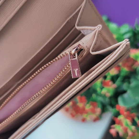 Ted Baker Leather Pale Pink Bow Matinee Purse New - Picture 7 of 13